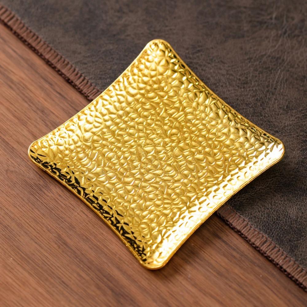 Chinese Style Retro Metal Coaster Exquisite Elegant Cup Holder Golden Heat Resistant Insulation Pad Home Decoration