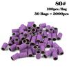 5000pcs Nail Art Sanding Bands 80# 120# 180# 240 Grinder Band for Manicure Drill Machine Removing Gel Varnish Pedicure