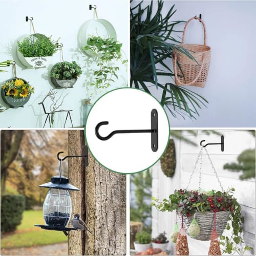 DUOLEIMI Ceiling Hooks, Set of 2, Hanging Hardware, Screw Hooks, Long, for Hanging Curtains, Hanging Planters, Lanterns, Brackets, Plants, Wind Chimes