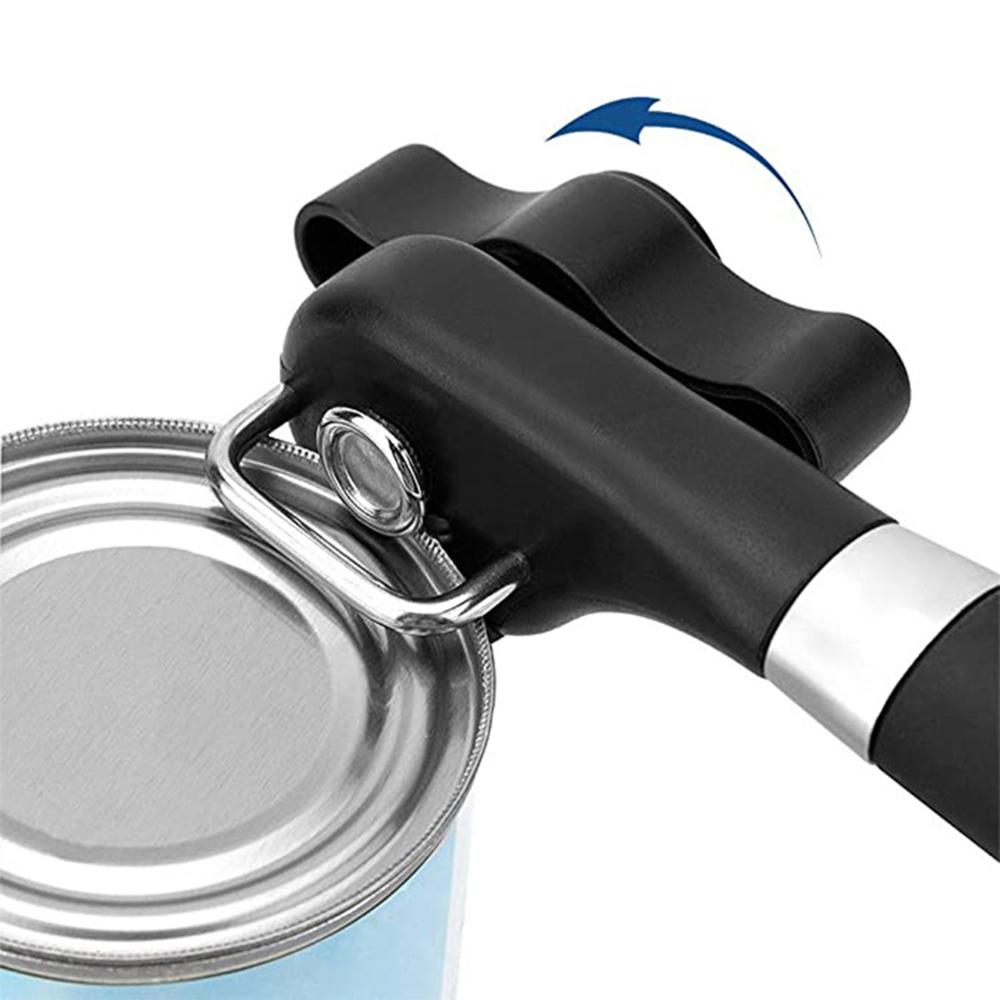 Safe Cut Can Opener, Smooth Edge Can Opener Handheld Easy Turn Knob Manual Can Opener, Ergonomic Smooth Edge, Food Grade Stainle