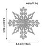 10CM Plastic Snowflake Christmas Tree Decorations - Hollow Powdered Snowflake Pendants
