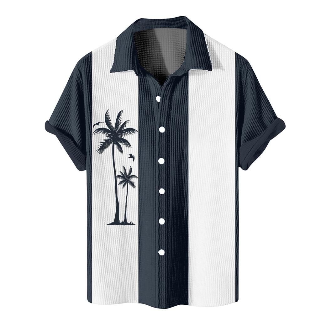 Camisas de manga corta con botones estampados hawaianos para hombre Camisas de manga corta de moda casual para hombre