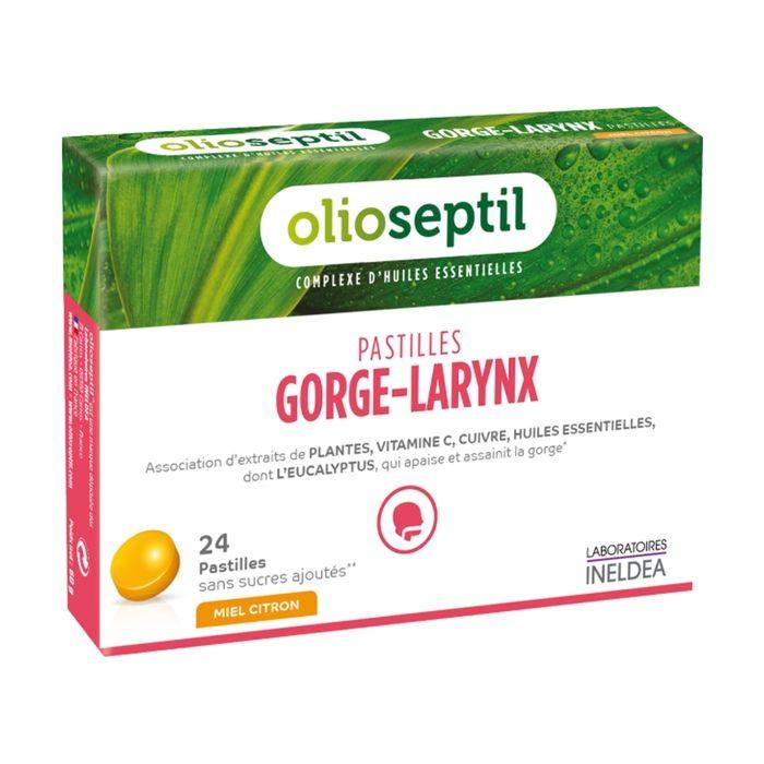 Ineldea Olioseptil Pastilles Gorge-Larynx Miel Citron 24 pastilles