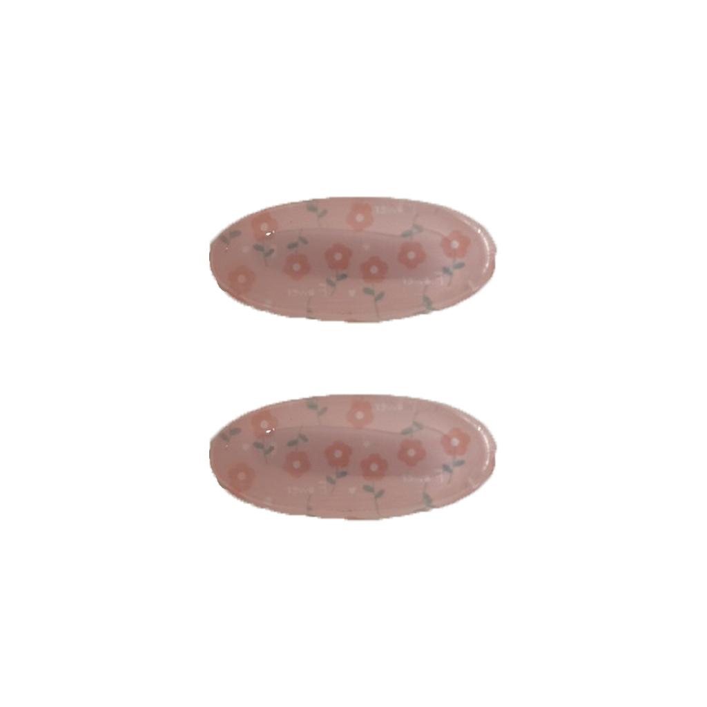 Korean Floral Hair Clip Women Fresh Cute Oval Duckbill Clip Versatile Side Clip Hair Accessories