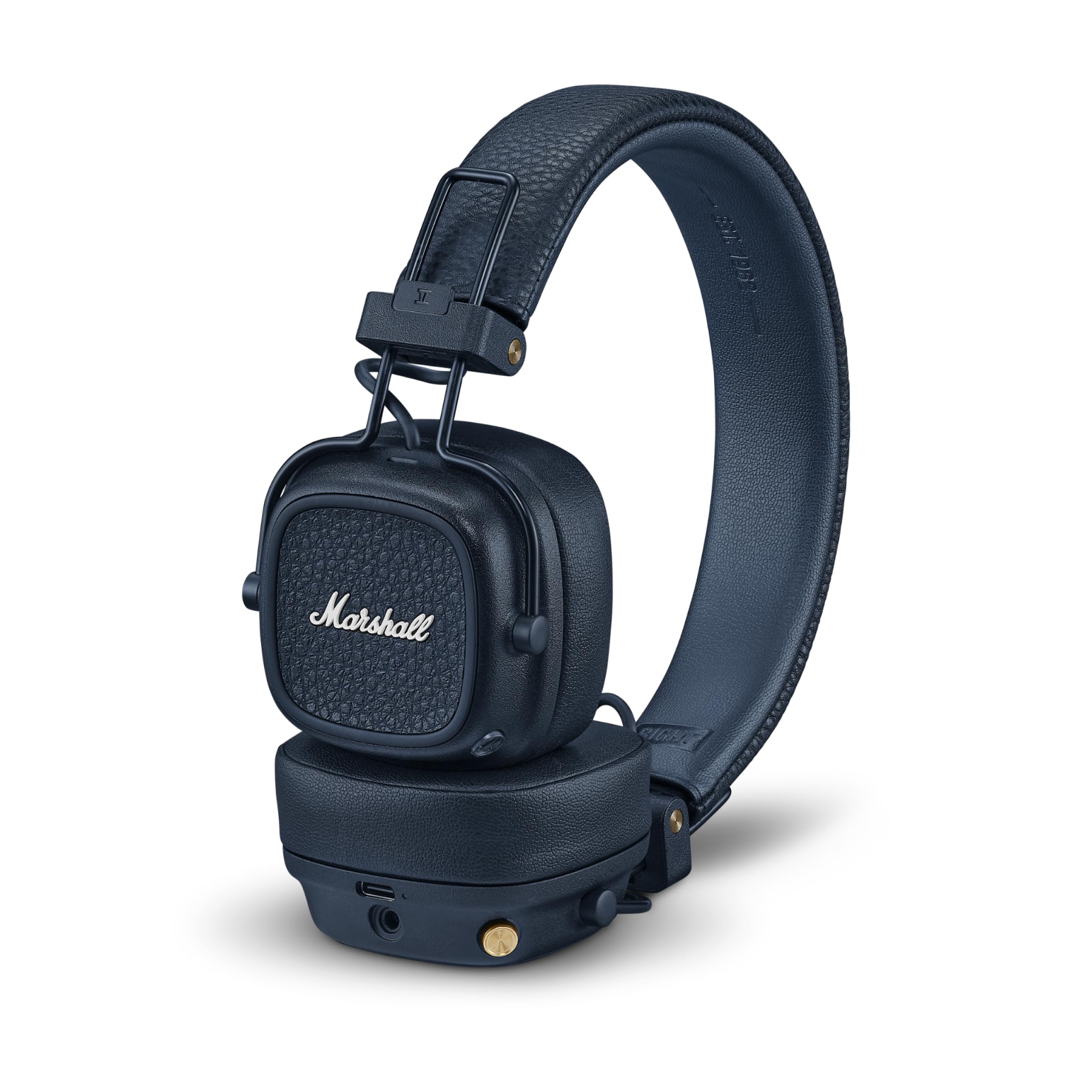 

Бездротові накладні навушники Marshall Major V, опівночі сині, Bluetooth, 100 годин відтворення, Qi-зарядка, дзвінки hands-free