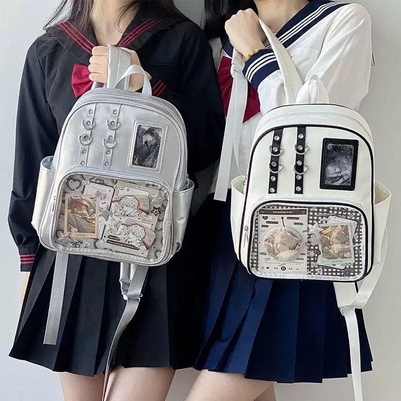 Contrasting Goods Backpack With Large Capacity And Adjustable Straps Shoulder