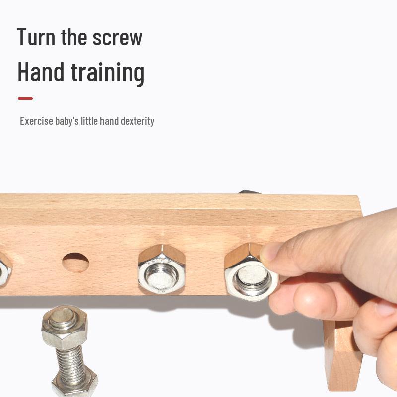 Wooden Screw Assembly Toy: Hand-Eye Coordination Busy Board for Kids