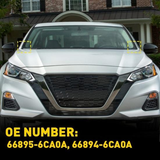 Pair for Nissan 19- Altima Front Windshield Wiper Side Cowl Extension Trim