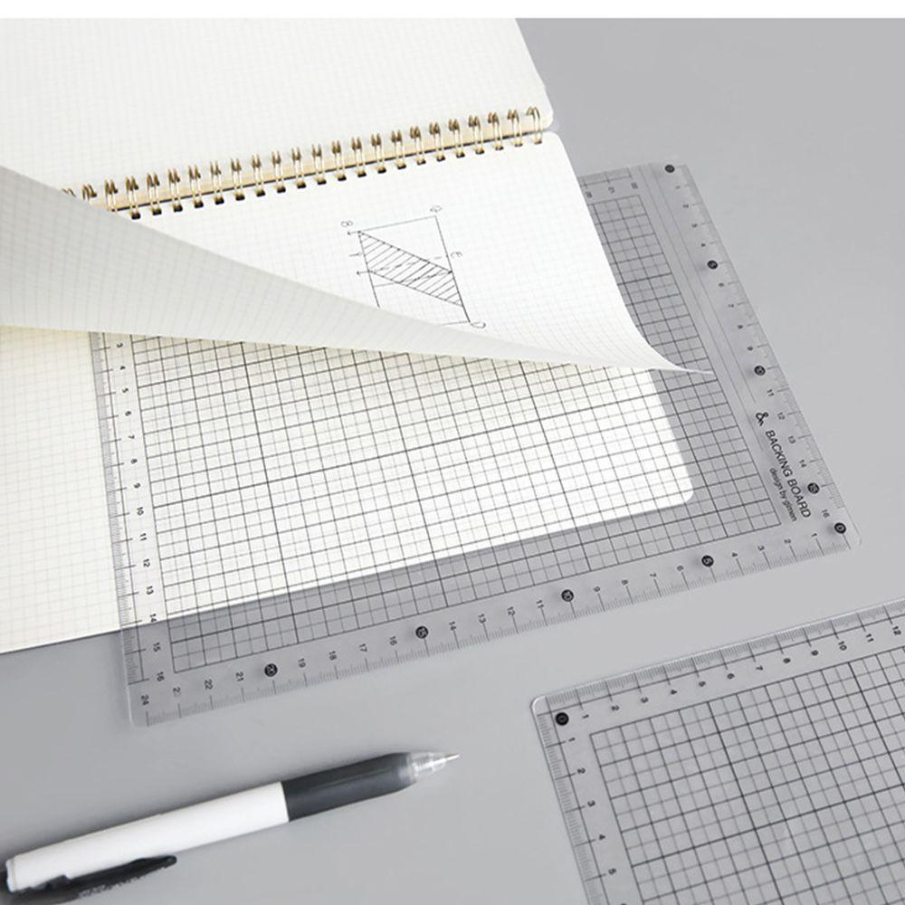 Measuring Supplies Transparent Drafting Grid Cutting Mats Ruler Board Drawing Clipboard Writing Pad