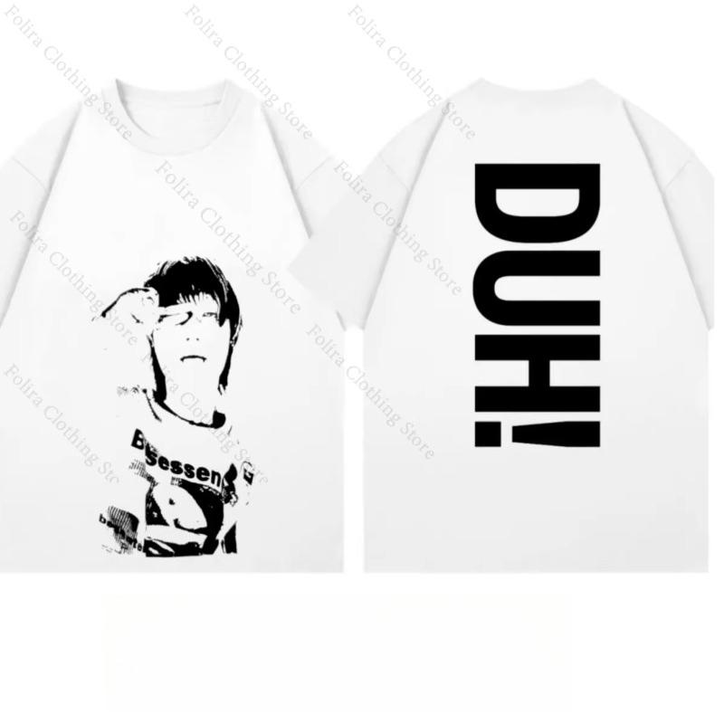 P1Harmony DUH Mesma Camiseta Estampa Kpop Verão Manga Curta para Fãs Homens Mulheres Roupas Streetwear Camisetas