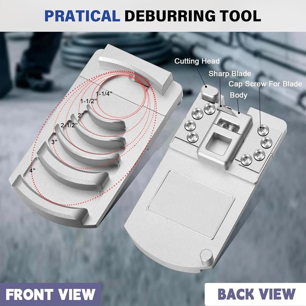 Deburring Tool for Plastic Pipe Professional PVC Pipe Reamer Deburrs Seven Pipe Size 1-1/4-Inch - 4-Inch Pipe Reamer Dropship