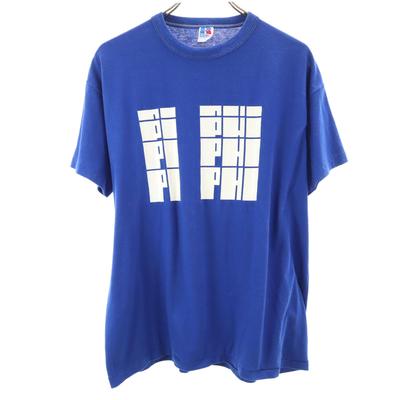 Lata 90. Stary T-shirt z krótkim rękawem L niebieski Męski Używany