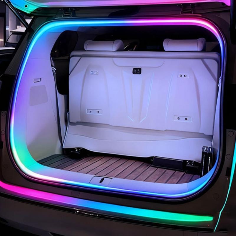 Auto On Light LED Atmosphere Light for Car Trunk Bluetooth-compatible APP Control Dynamic Color and Effect Easy Install