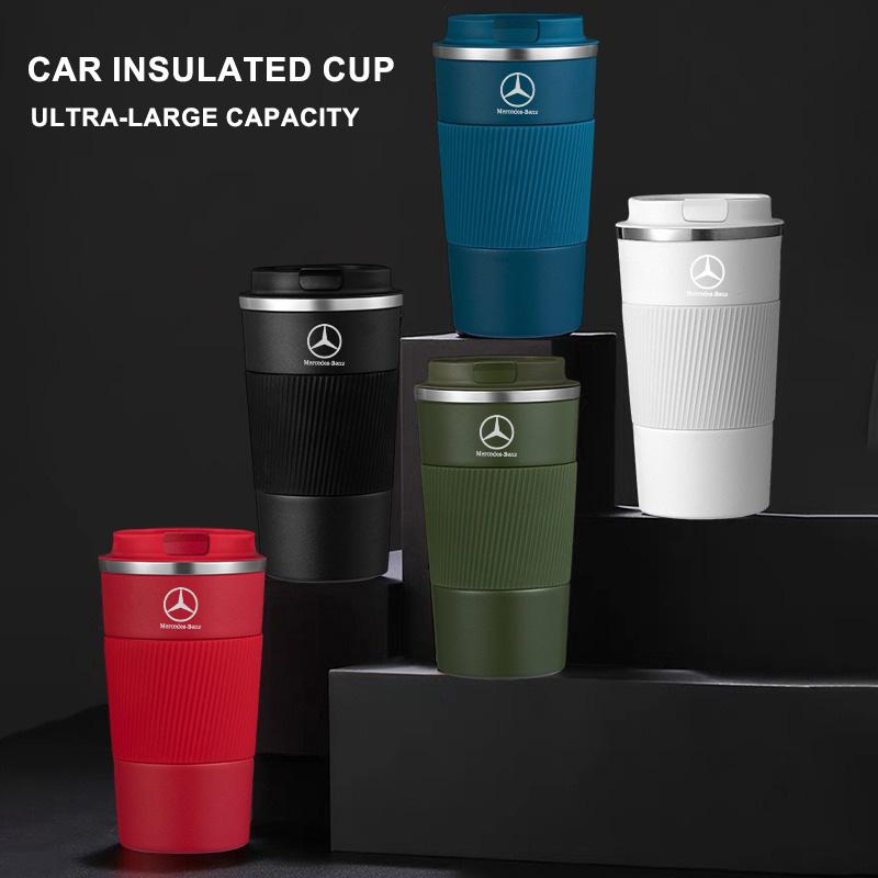 Keyring Thermos Coffee Mug Stainless Steel Coffee Cup Insulated Travel Bottle For Mercedes Benz AMG A C E Class W201 W210 W108 OH6