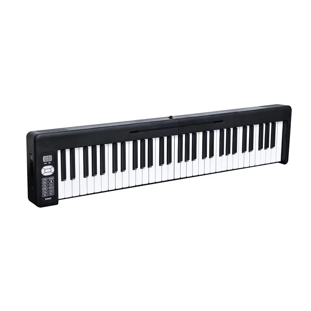 Portable 61-Key Touch-Sensitive Folding Digital Piano for Beginners