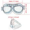 [evomosa] Vintage Retro Motorcycle Cycling Sports Goggles Helmet UV Protection Multi-Purpose Use Protective (Smoke)