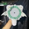 Lace Trim Baji Support Plush Long Tail Ear Itabag Badge Holder Lolita Decoration Handmade Badge Support Photocard Protect Cover