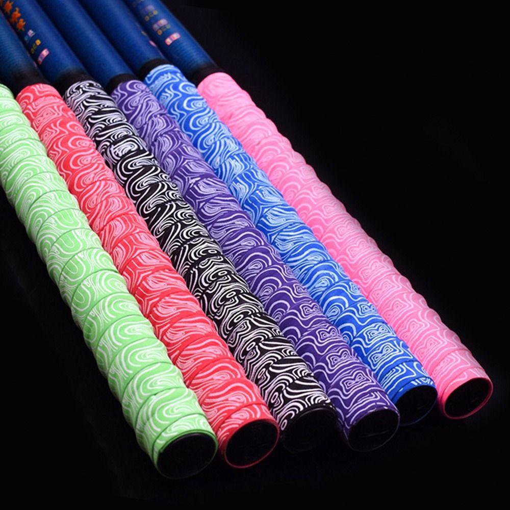 Gradient Colorful Fishing Rod Sweatband Thickened Badminton Racket Grip Tape Tennis Racquet
