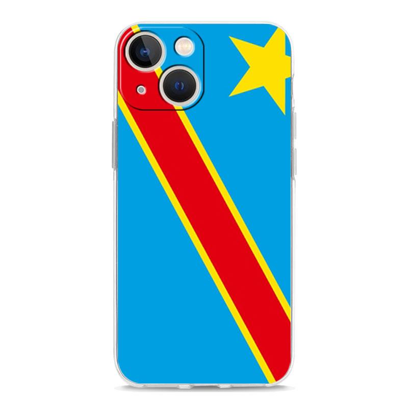 Congo Flag Luxury Transparent Phone Case For iPhone 15 14 13 12 Mini 11 Pro Max XS X XR SE 7 8 Plus Silicone Clear Cover