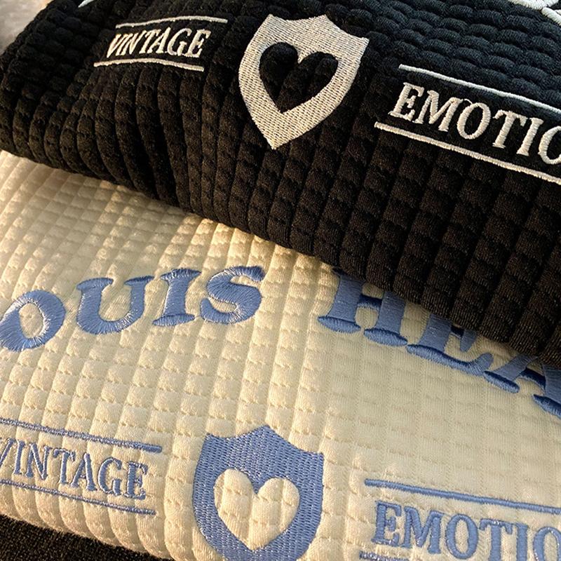 Hanorac de damă Waffle Fashion Tricou polo largi Top cu rever Pulover brodat casual