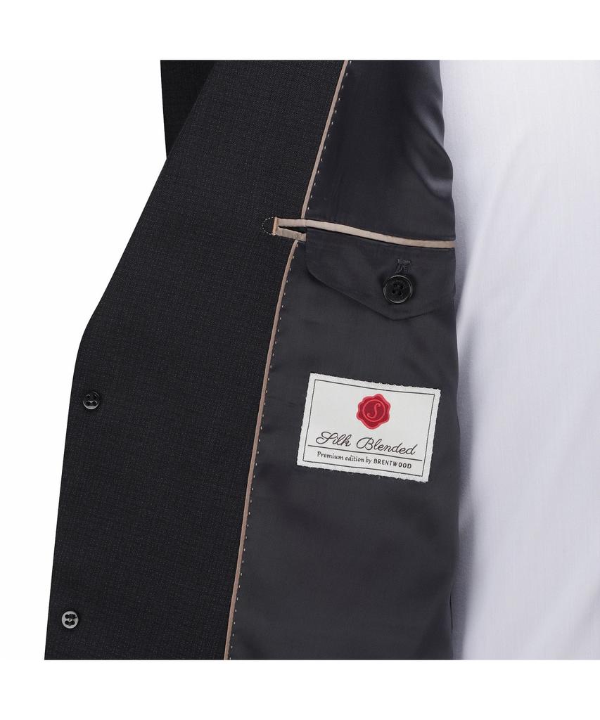 BRENTWOOD [Selection] Wool/Silk Classic Suit Jacket - Dark Navy Brfba26512Nyd
