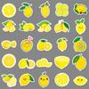 50 Lemon Doodle Personality Cartoon Fruit Children's Gauze Decorative Skateboard Suitcase Stickers Waterproof