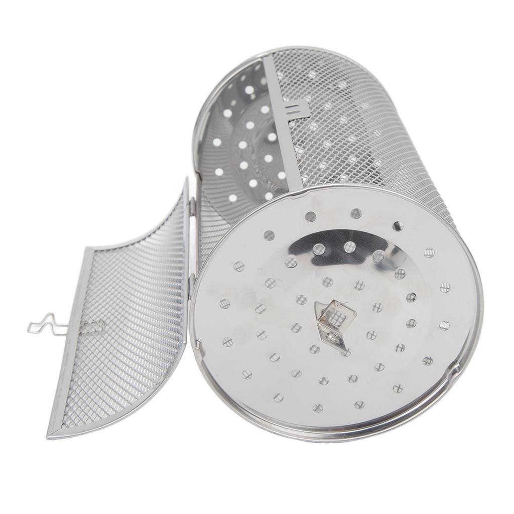 Rolling Grilling Basket Stainless Steel BBQ Rolling Basket Fork Wire Mesh Cylinder Grill Basket for