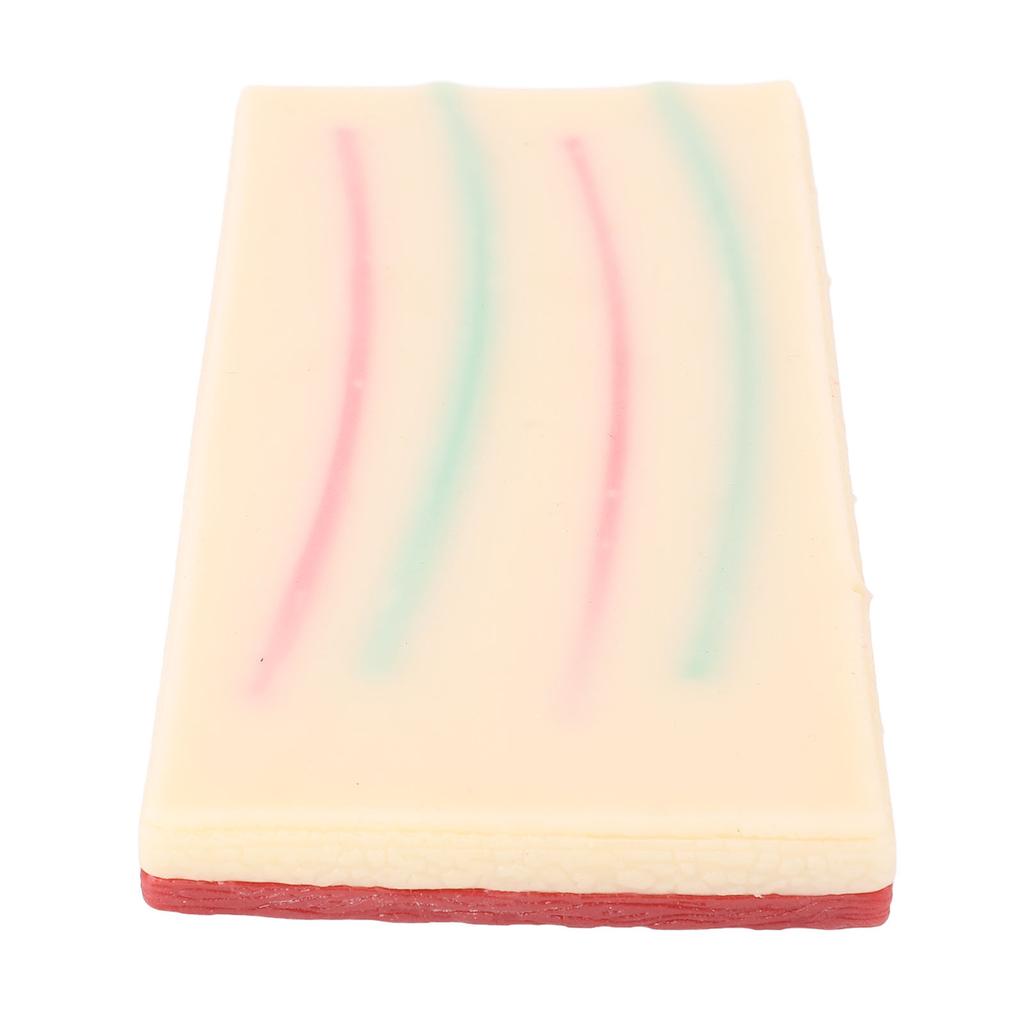 Suture Pad 3 Layers Reusable Silicone Realistic Suturing Practice Pad for Student Training