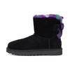 UGG Mini Bailey Bow Plaid Punk Boot 'Black Purple' Women's 1130594-BLK