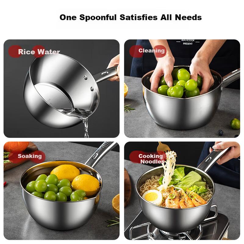 maxcook 316L Stainless Steel Ladle Water Scoop, Household And Commercial Water Scoop Ladle 16cm MCPJ2348