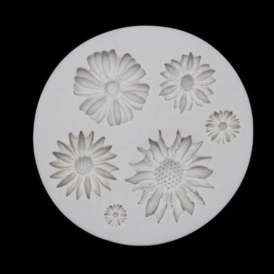 3D Sunflower Silicone Mold Non-Stick Fondant Chocolate Candy Mold Temperature-resistant Baking Molds Food Grade Cake Craft Tools