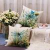 7COLORROOM Dragonfly Pillow Covers 18 X 18 Inch Wildflowers Color Dragonfly Cushion Covers Flower Holiday Rustic Farmhouse Decoration 2Pack for Sofa