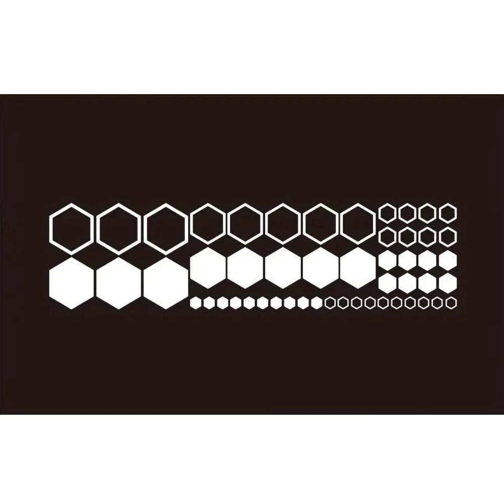 52pcs Honeycomb Auto Vinyl Decals Large and Small Combination Hexagonal Stickers DIY Car Body Cool Styling Open Style Decoration