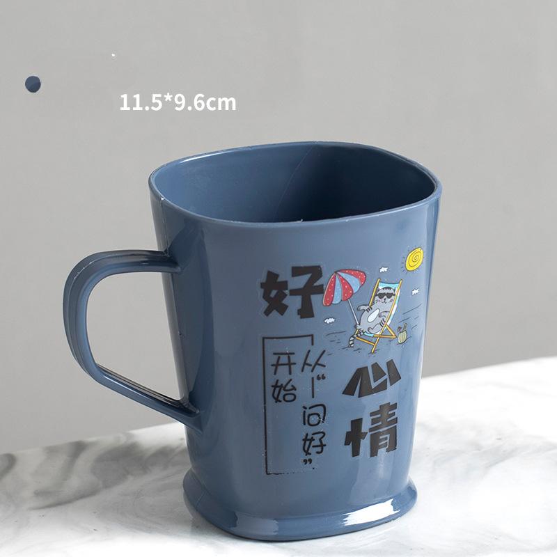 

Household Toiletries Toothbrushes Cups Large-capacity Couple Cups Plastic Brushing and Rinsing Cups 501-600ml синій