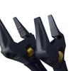 Fujiya Light Short Monkey, No Serrations, Black and Gold, Total Length 118mm, Maximum Opening 28mm, FTS-28-BG