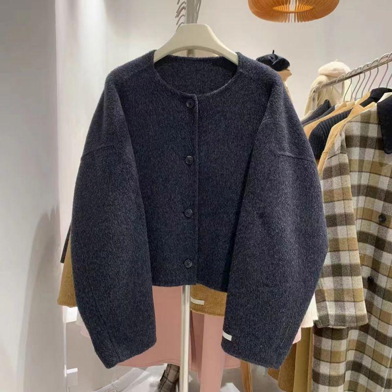 New Spring Double-Sided Wool Petite Women's Korean Light Luxury Hepburn Style Short Coat