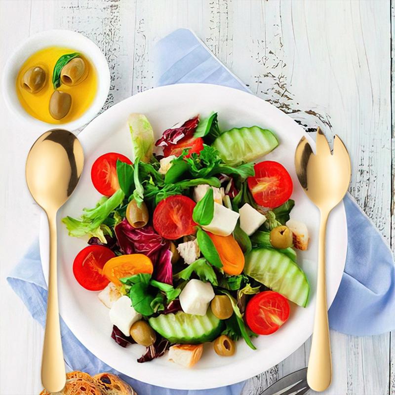 3Pcs Golden Cutlery Set Stainless Steel Fork Spoon Tableware Flatware Set Festival Kitchen Dinnerware Gift
