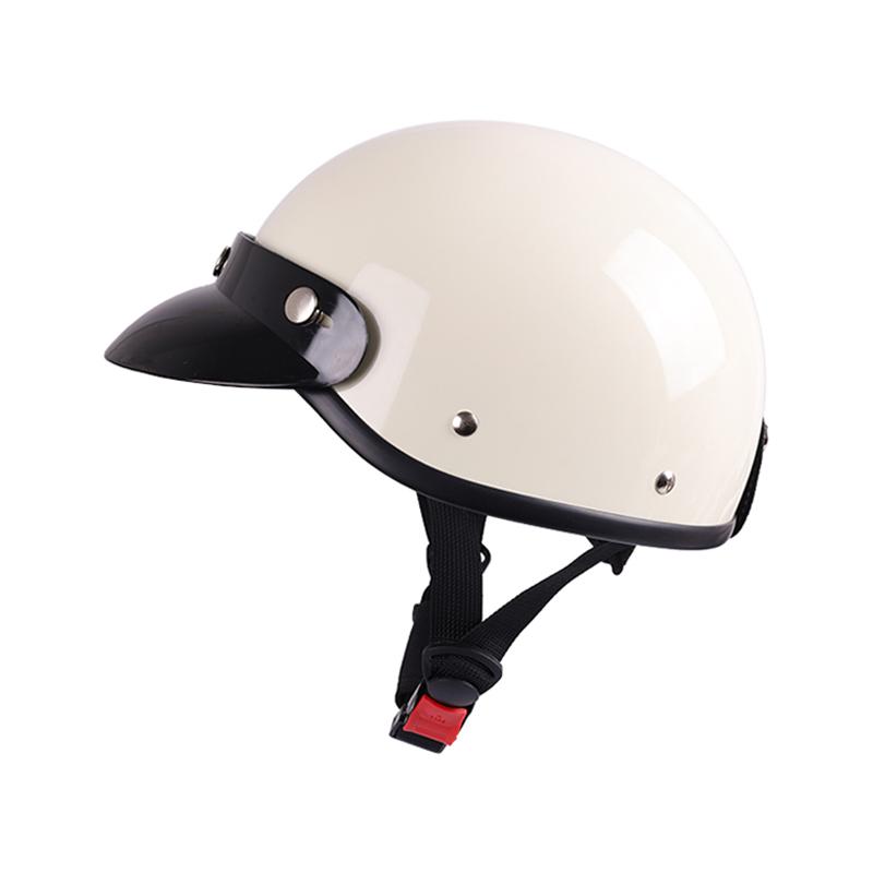Retro Motorcycle Half Helmet, Scoop Helmet Cruising Motorcycle Helmet, Universal for All Seasons