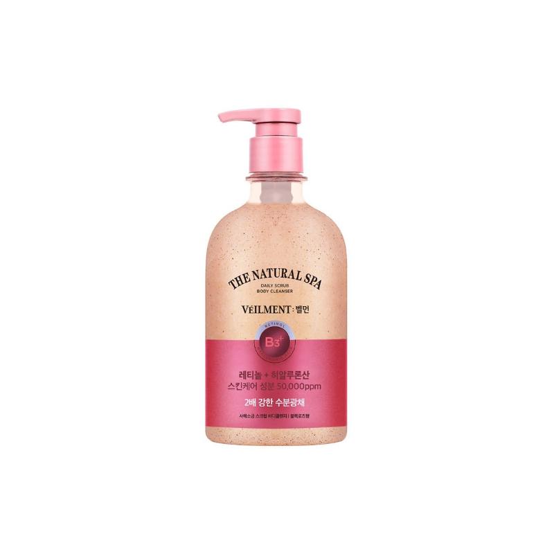 

[VEILMENT] Natural Spa Glow Scrub Body Wash (600g) - [Options: Black Rose / Jasmine / Himalaya Pink Salt] Black Rose