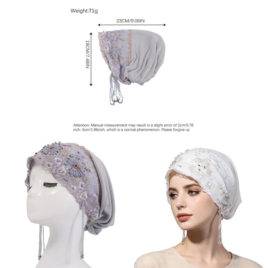 Cappello con Nappe di Cristallo e Ricami per Abbigliamento Casual Estivo e Invernale