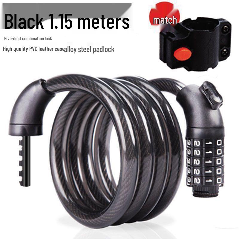 Anti-theft Combination Bike Lock: Portable Steel Cable for Mountain and Electric Bikes