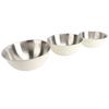 3 PCS 304 Stainless Steel Mixing Bowl Home Kitchen Salad Basin Baking Knead Dough Egg Bowl with Scale Creamy White