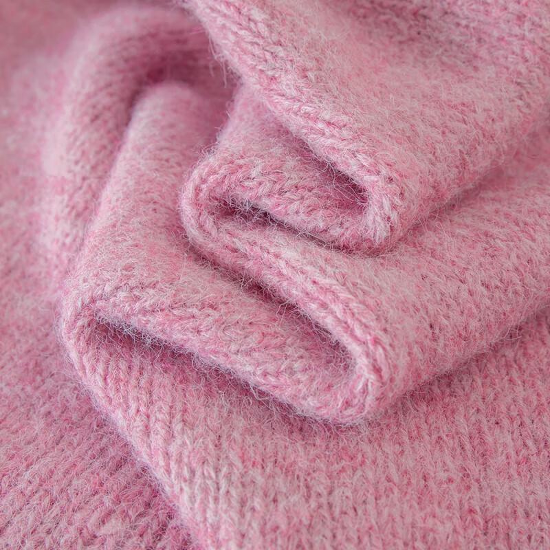 Sibaishai Women's Beaded Floral Crew Neck Sweater