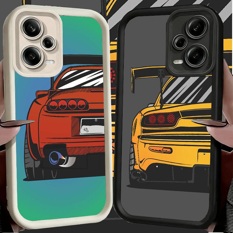 JDM Sports Cars Minimalist Design Soft Phone Case for Xiaomi Redmi Note 15 14 13 12 11 Pro Plus 10S 11S 4G 11T 5G Shell Silicone