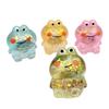 Rabbit Squeeze Toy with Glitter Clear Cartoon Frog Shape Stress Relief Sensory Toy Anxiety Relieving Slow Rising Stress Ball Hand Toy