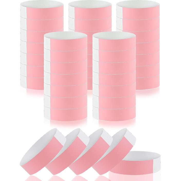 500 Pcs Wrist Bands, Paper Wristbands for Events, Adhesive Colored Wristbands, Disposable Wrist Bands, VIP Bracelets for Party (Red Yellow Orange