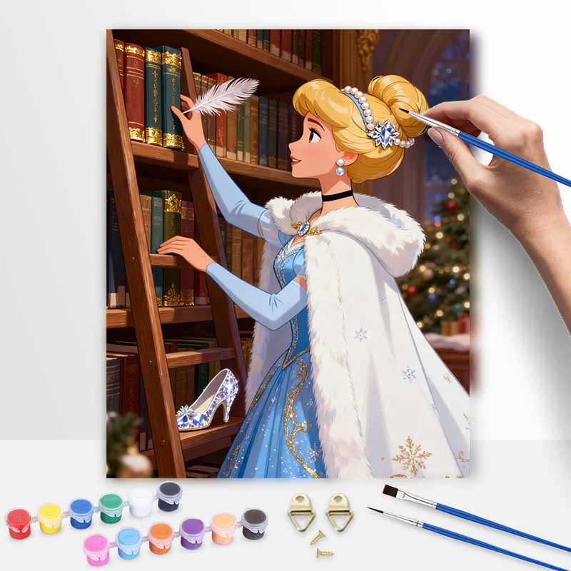 Disney Cinderella Oil Paint Digital Painting Art Kit FillIn Painting Home Decor 20x30cm
