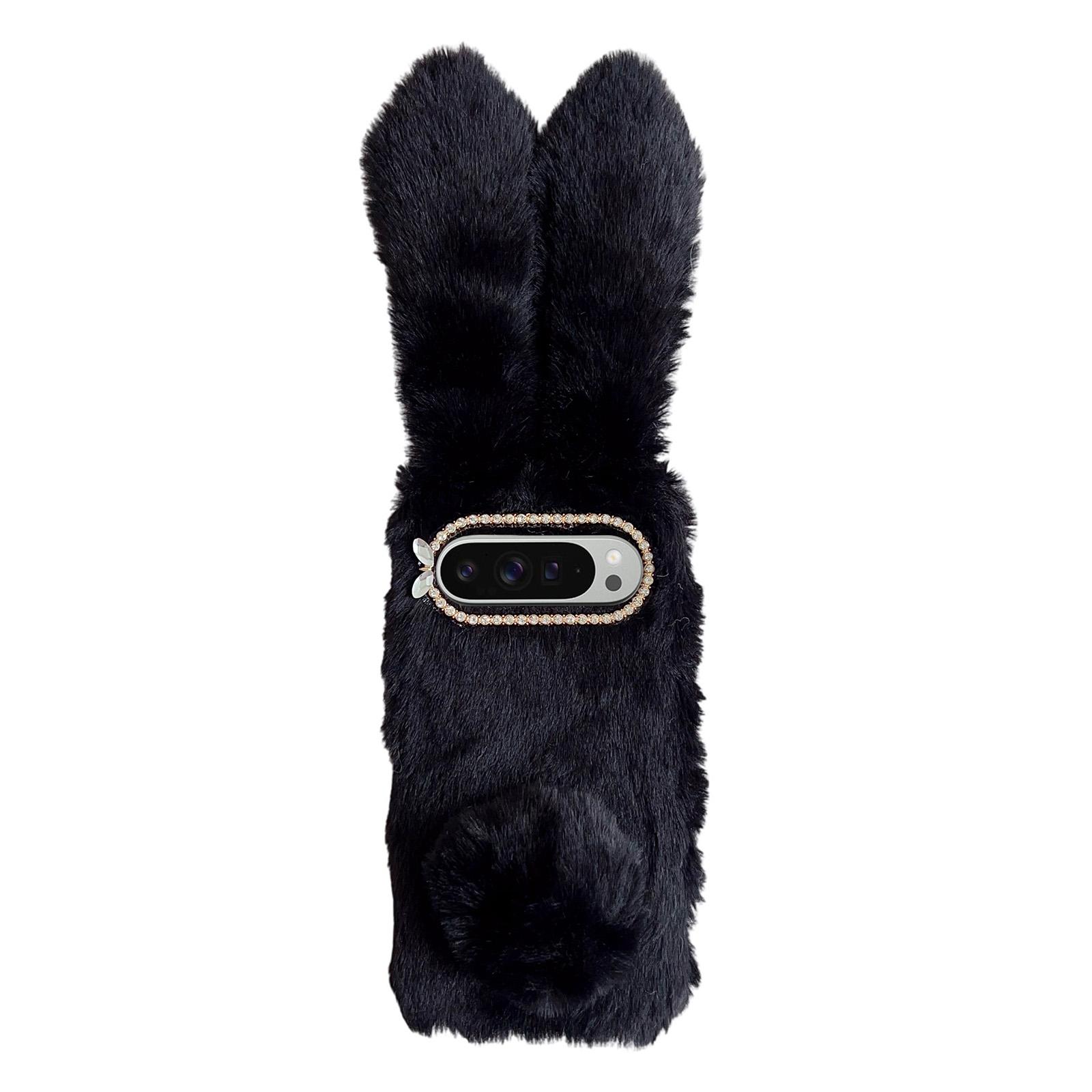 

Для Google Pixel 10 Pro XL Чехол Плюшевый Милый Кролик Зимний Пушистый ТПУ Чехол для Телефона Black