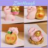 Resin Pig Figurine With Lucky Symbols For Home Decor And Giftgiving
