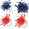 Elegant Feather Organza Fascinator Hair Hoop Church Dress Up Wedding Headpiece